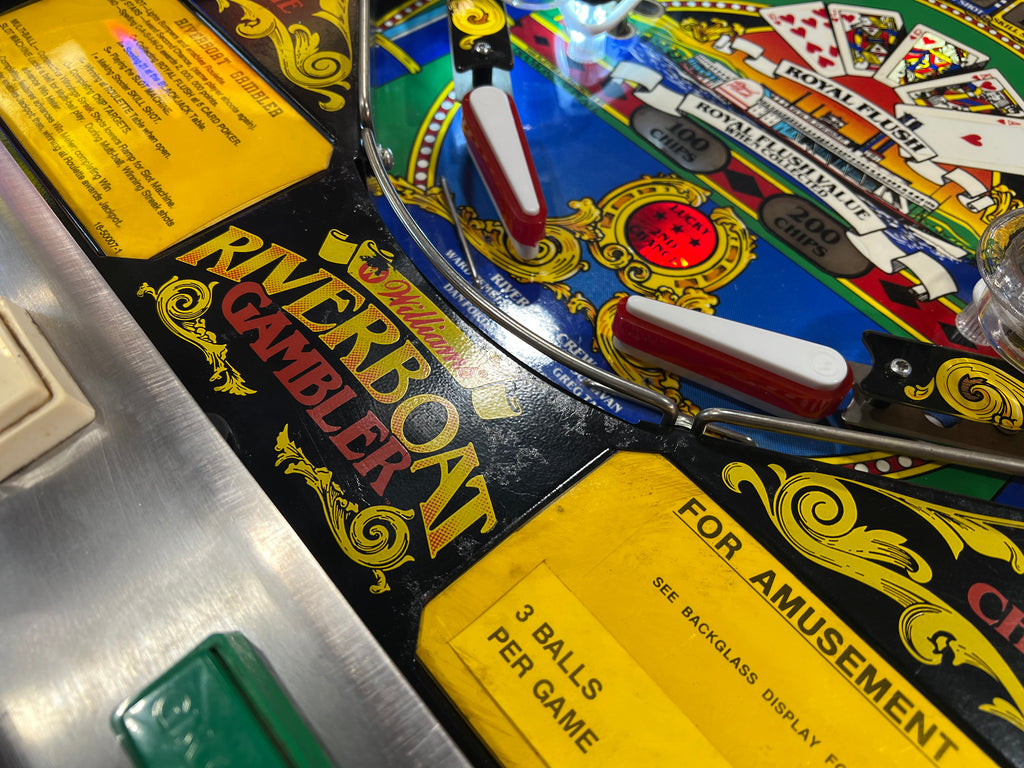 Riverboat Gambler - 1990 Williams Pinball Machine - WORKS 100% - READY TO GO! Every Element Works AS IT SHOULD!