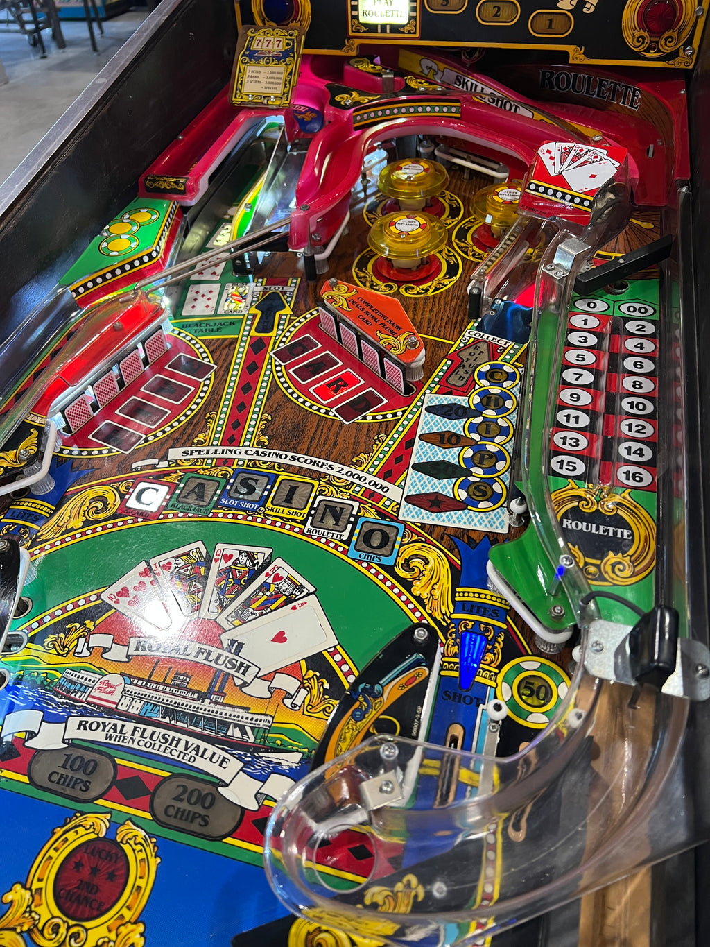 Riverboat Gambler - 1990 Williams Pinball Machine - WORKS 100% - READY TO GO! Every Element Works AS IT SHOULD!