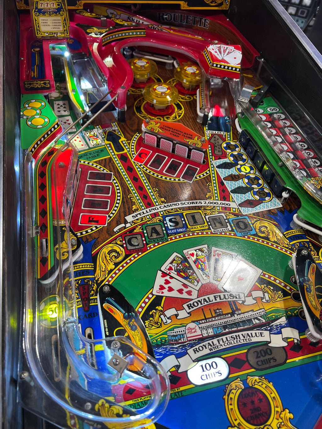 Riverboat Gambler - 1990 Williams Pinball Machine - WORKS 100% - READY TO GO! Every Element Works AS IT SHOULD!