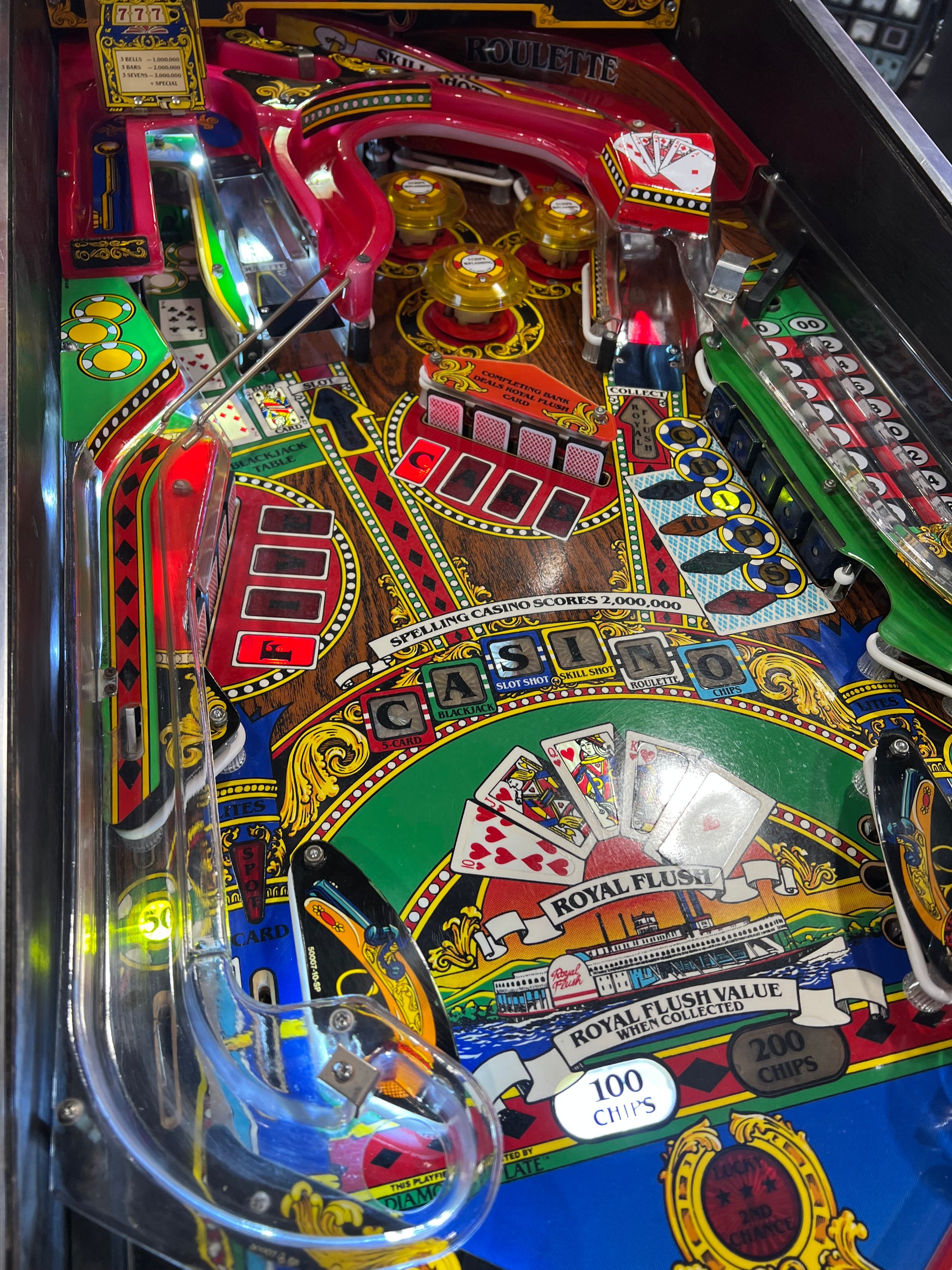 Riverboat Gambler - 1990 Williams Pinball Machine - WORKS 100% - READY TO GO! Every Element Works AS IT SHOULD!