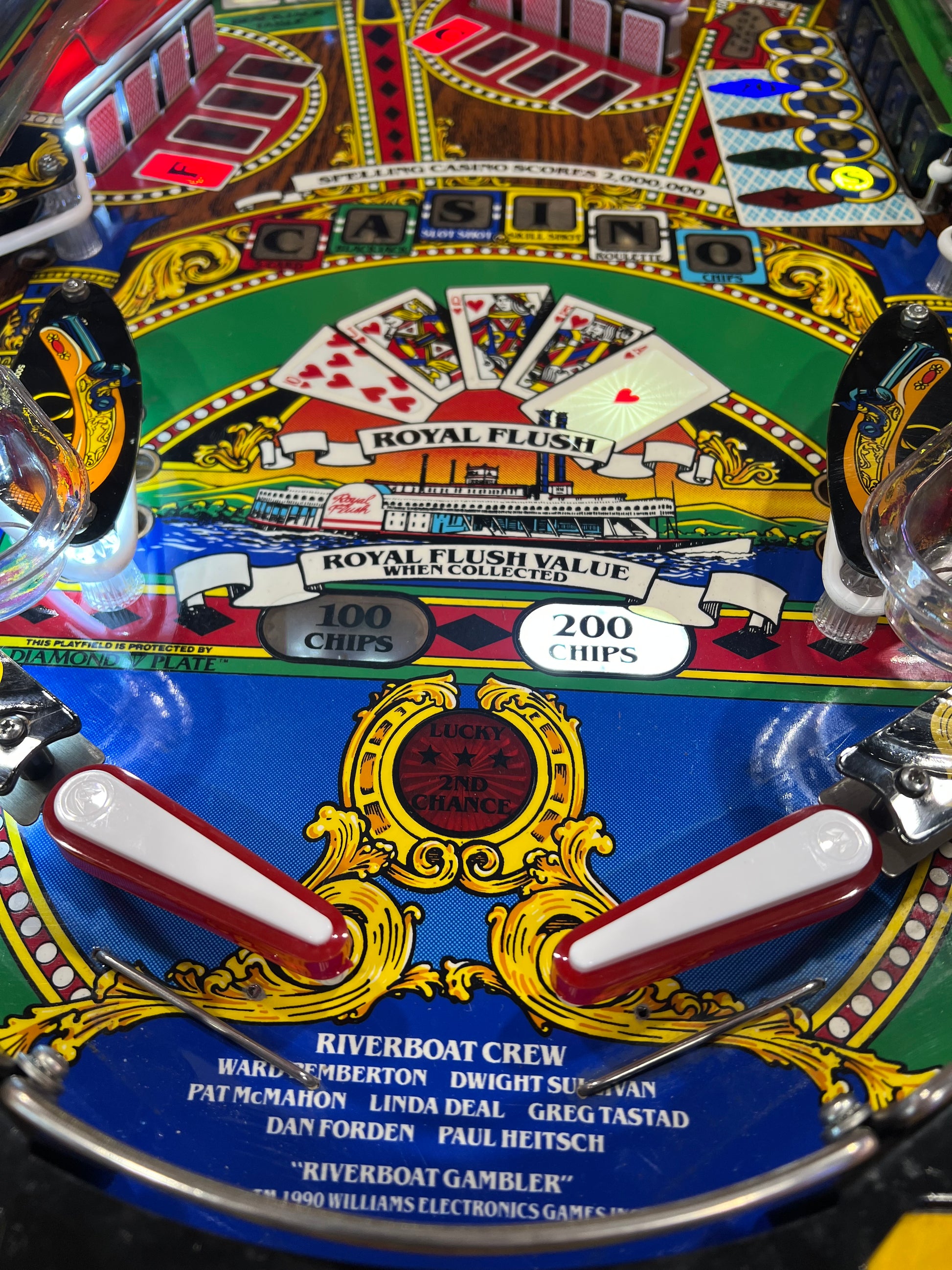 Riverboat Gambler - 1990 Williams Pinball Machine - WORKS 100% - READY TO GO! Every Element Works AS IT SHOULD!