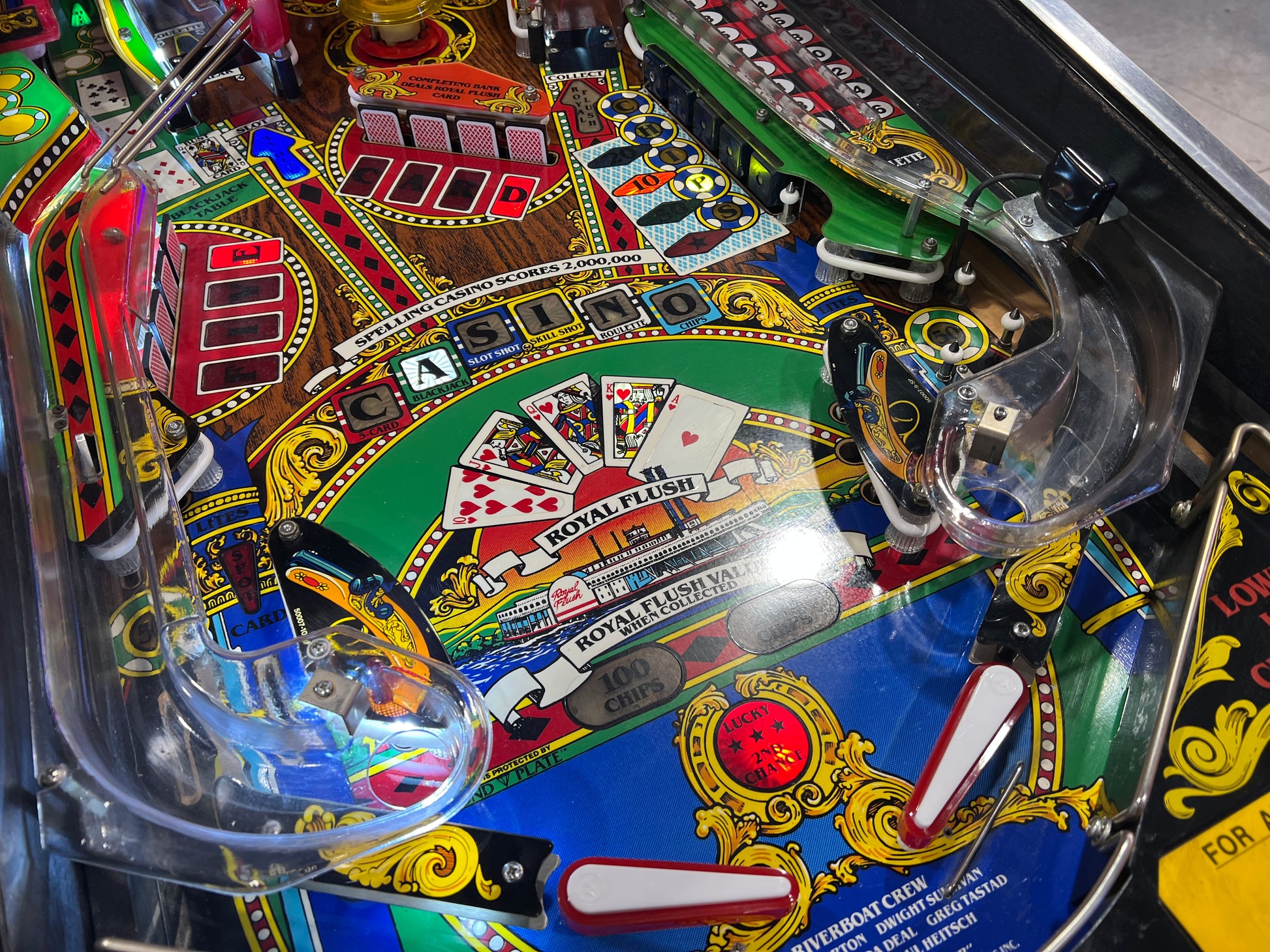 Riverboat Gambler - 1990 Williams Pinball Machine - WORKS 100% - READY TO GO! Every Element Works AS IT SHOULD!