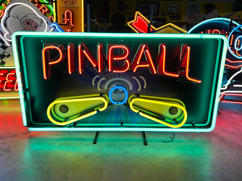 PINBALL NEON SIGN - Ready for Your Game Room or Man Cave!! REAL NEON!