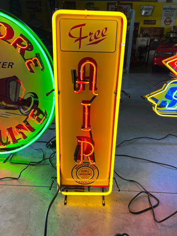 FREE AIR GAS NEON SIGN - Ready for Your Garage, Game Room or Man Cave!! REAL NEON!