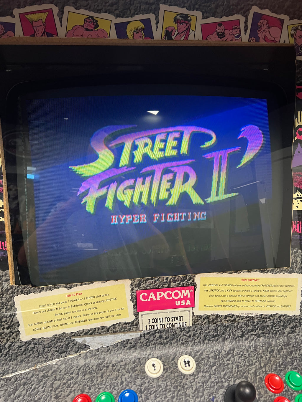 STREET FIGHTER 2 - HYPER FIGHTING - Capcom Arcade Game - Works 100% - Fight Like The Best!
