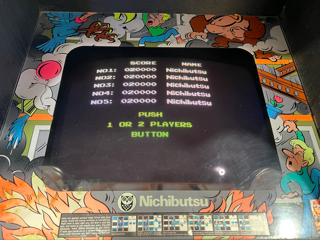 CRAZY CLIMBER - Nichibutsu Arcade Game - Works 100% - Rarer Classic - Hard to Find!