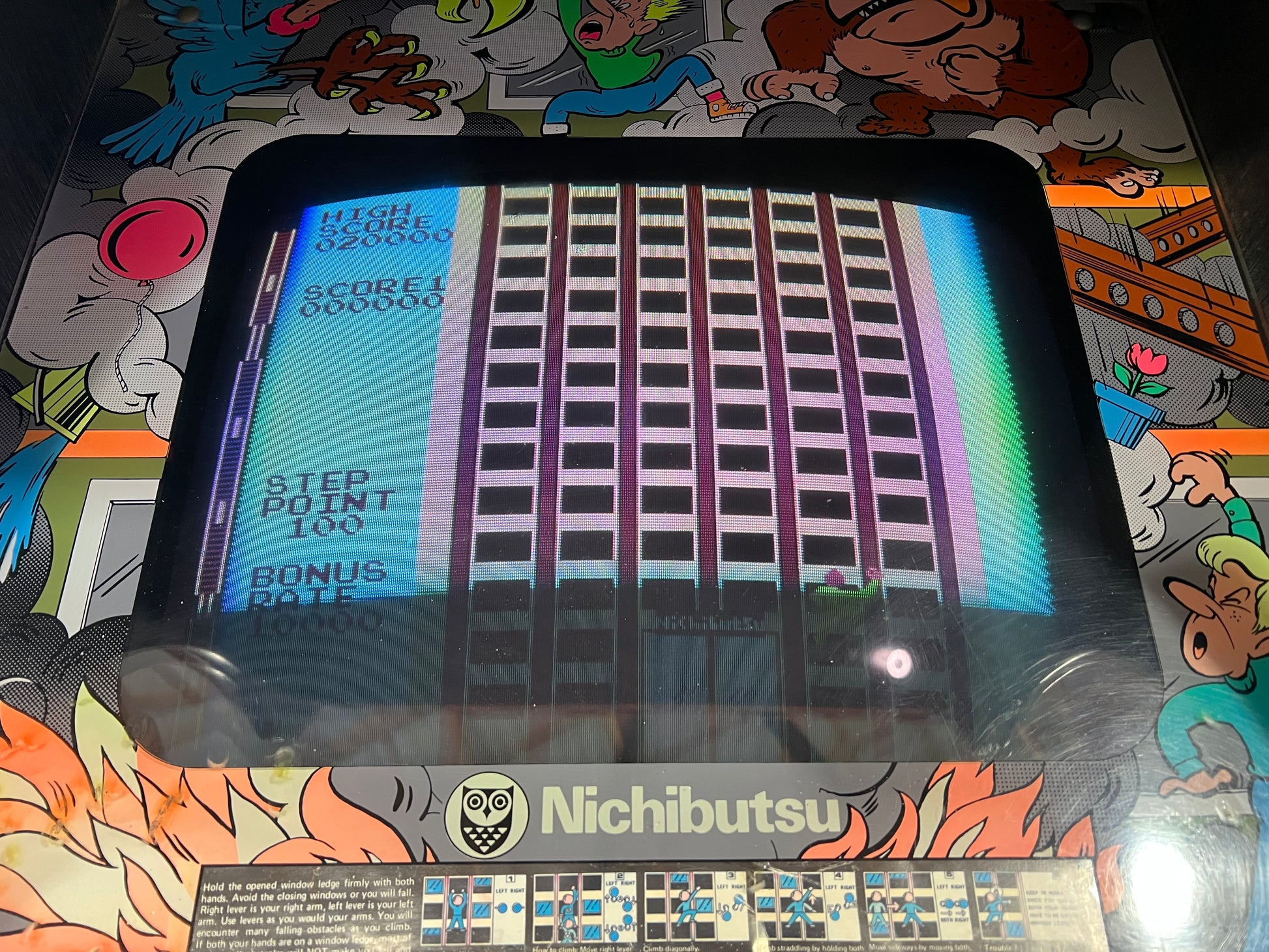 CRAZY CLIMBER - Nichibutsu Arcade Game - Works 100% - Rarer Classic - Hard to Find!