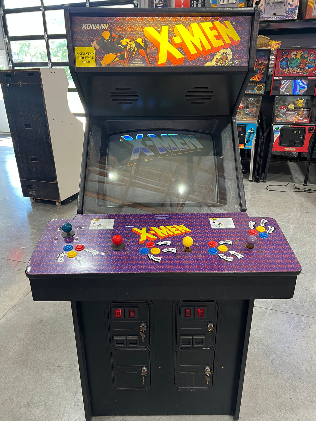 X-Men - 4 PLAYER - Konami Arcade Game! ORIGINAL! Nice Looking Arcade Cabinet - Works Great!