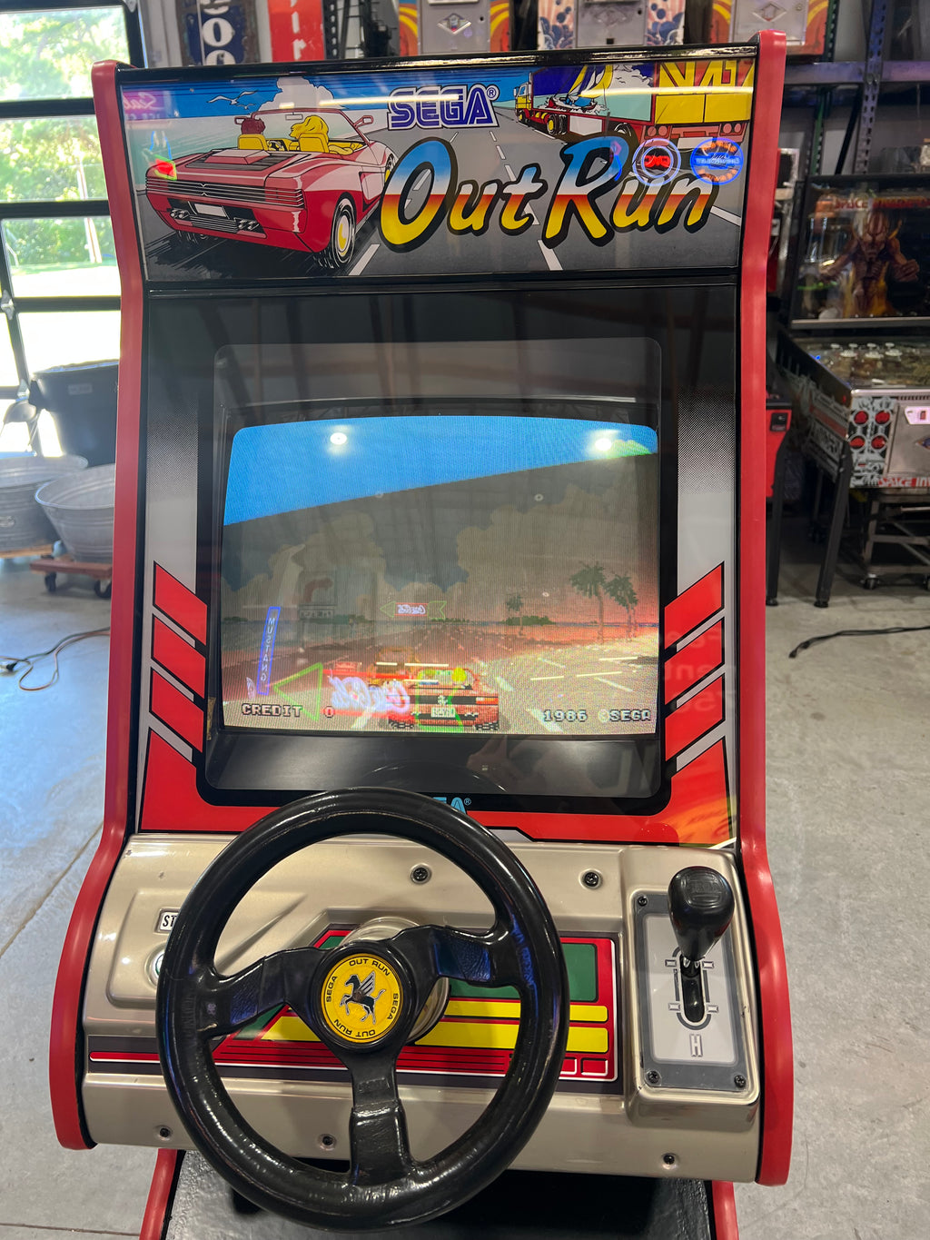 OUTRUN Cabaret (Mini) - Sega Arcade Game! ORIGINAL! Good Looking Driving Game Cabinet - Working Great! READY TO RACE!!