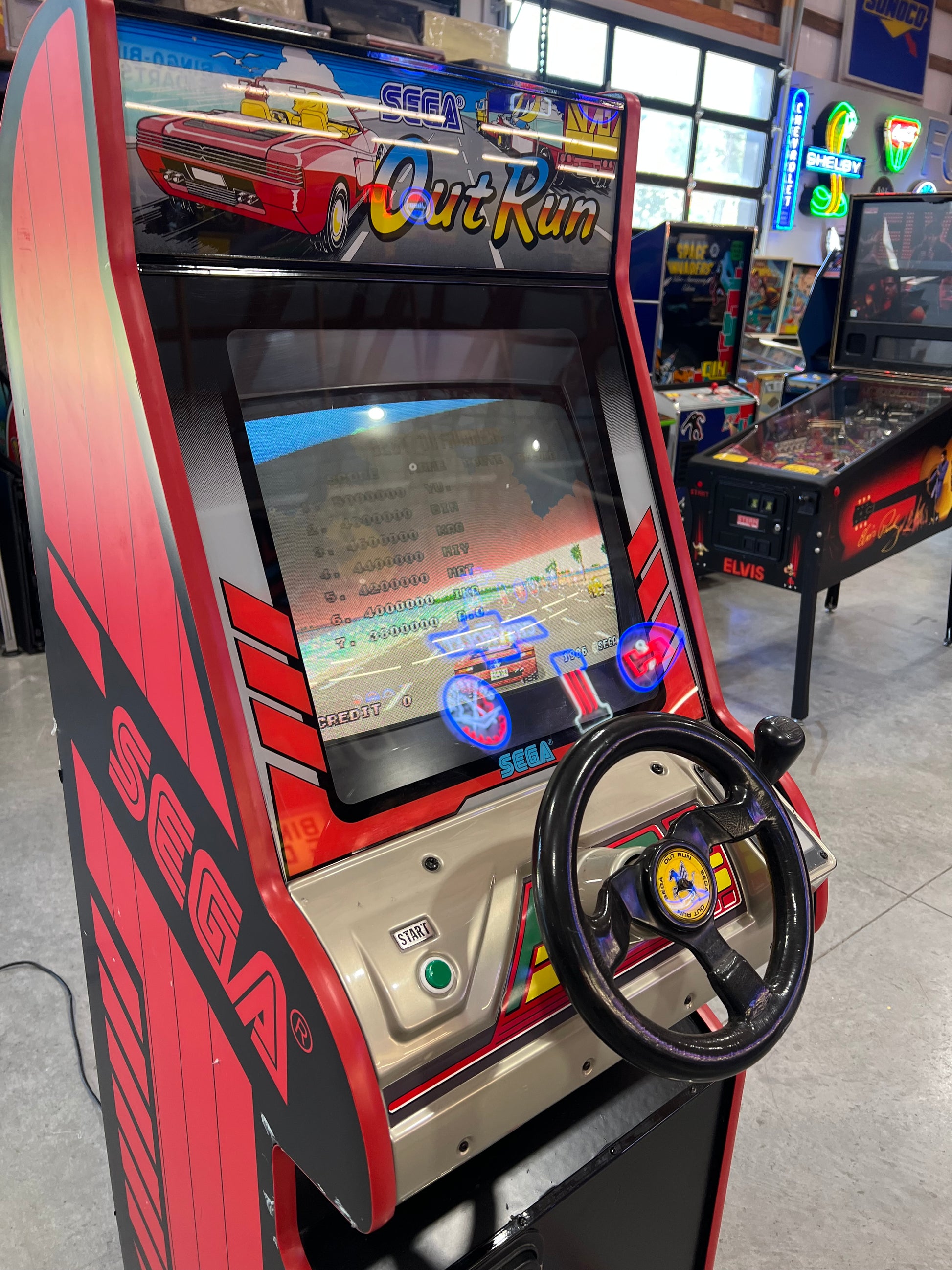 OUTRUN Cabaret (Mini) - Sega Arcade Game! ORIGINAL! Good Looking Driving Game Cabinet - Working Great! READY TO RACE!!