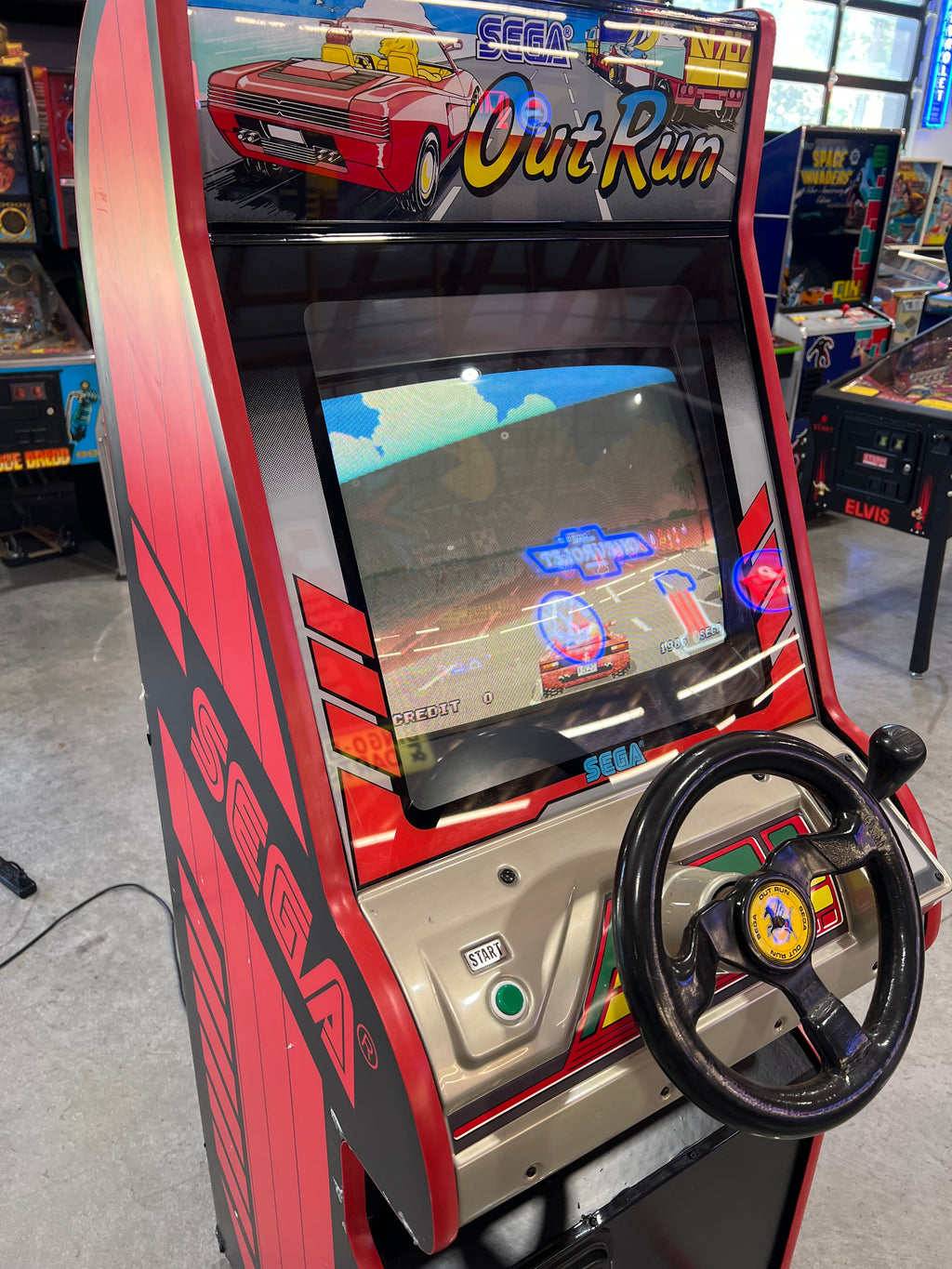 OUTRUN Cabaret (Mini) - Sega Arcade Game! ORIGINAL! Good Looking Driving Game Cabinet - Working Great! READY TO RACE!!