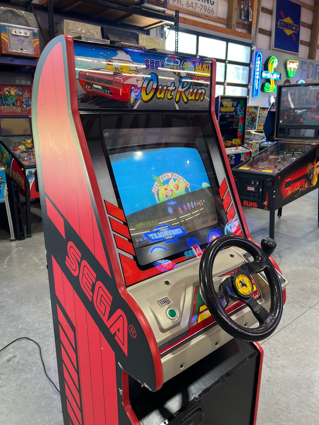 OUTRUN Cabaret (Mini) - Sega Arcade Game! ORIGINAL! Good Looking Driving Game Cabinet - Working Great! READY TO RACE!!