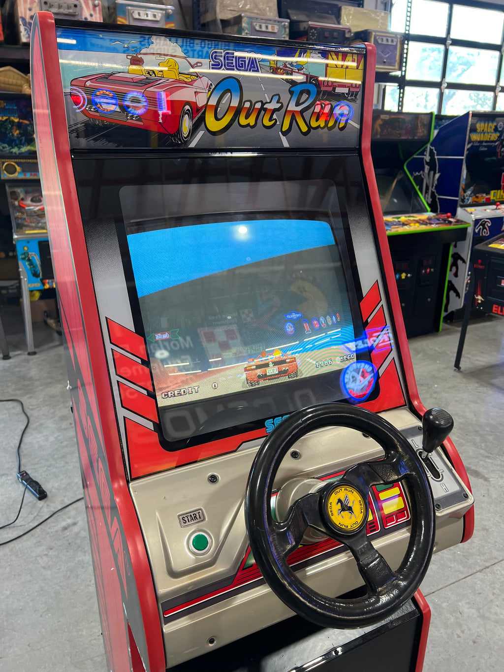 OUTRUN Cabaret (Mini) - Sega Arcade Game! ORIGINAL! Good Looking Driving Game Cabinet - Working Great! READY TO RACE!!