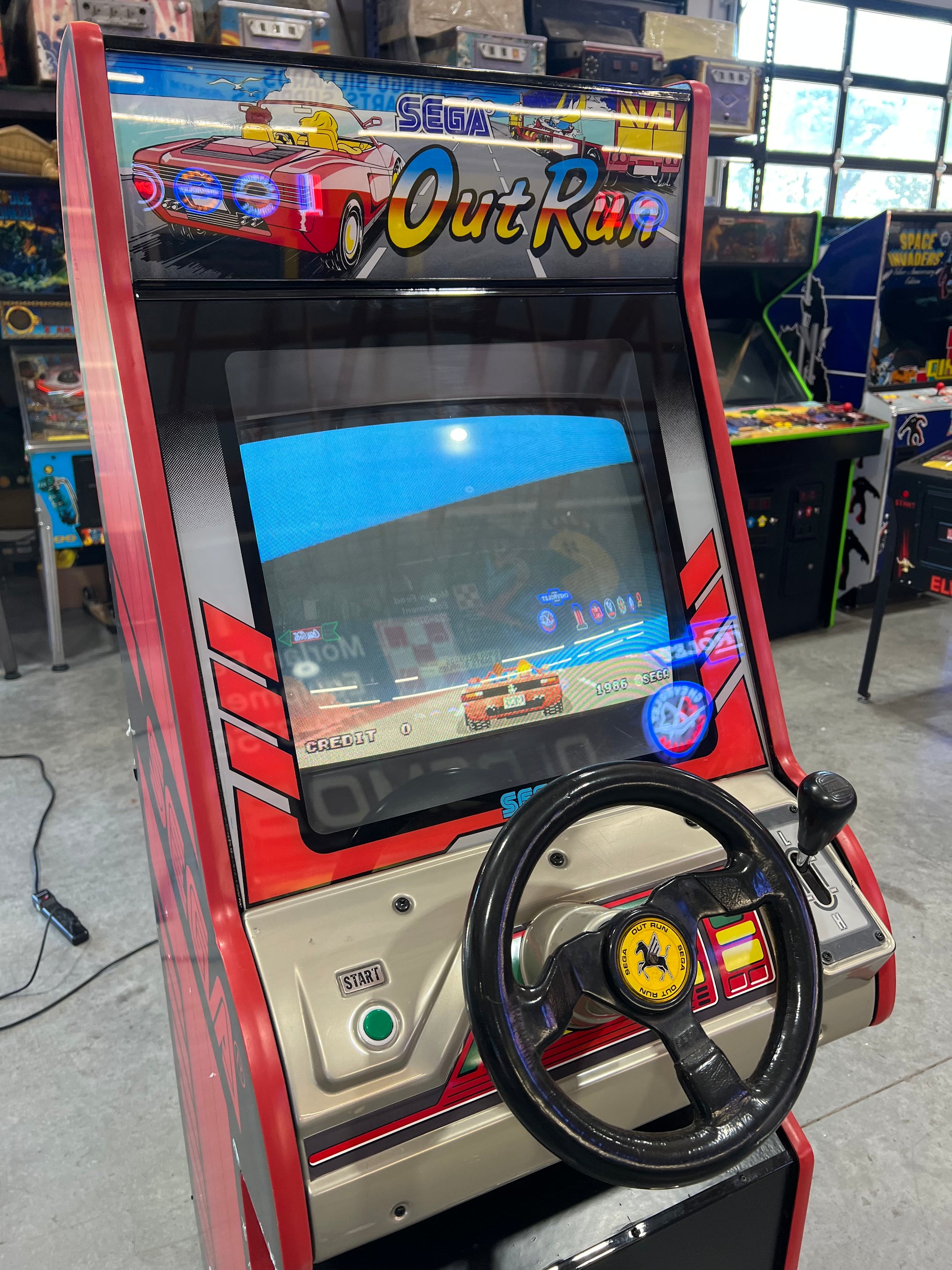 OUTRUN Cabaret (Mini) - Sega Arcade Game! ORIGINAL! Good Looking Driving Game Cabinet - Working Great! READY TO RACE!!