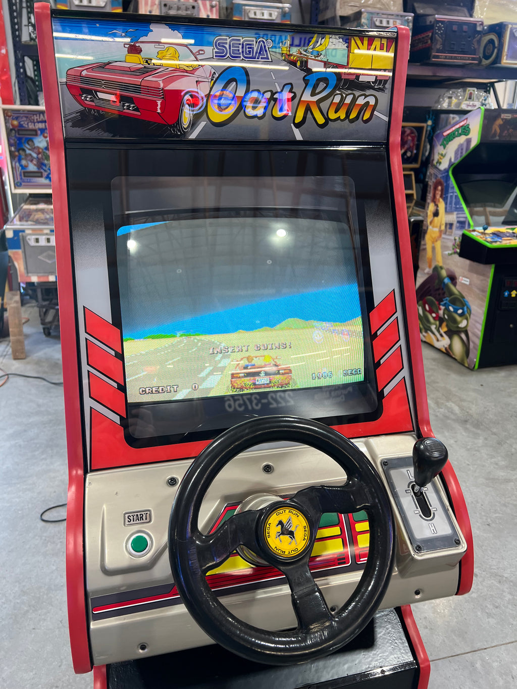 OUTRUN Cabaret (Mini) - Sega Arcade Game! ORIGINAL! Good Looking Driving Game Cabinet - Working Great! READY TO RACE!!