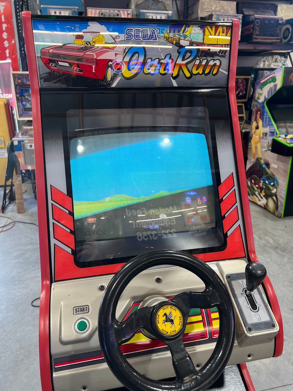 OUTRUN Cabaret (Mini) - Sega Arcade Game! ORIGINAL! Good Looking Driving Game Cabinet - Working Great! READY TO RACE!!