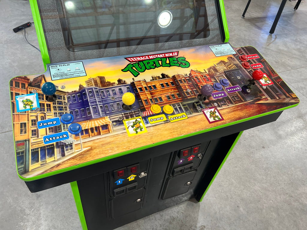 TEENAGE MUTANT NINJA TURTLES - 4 PLAYER - The OG -  Konami Arcade Game! ORIGINAL! Good Looking Arcade Cabinet - TMNT- TNT - Working Great!