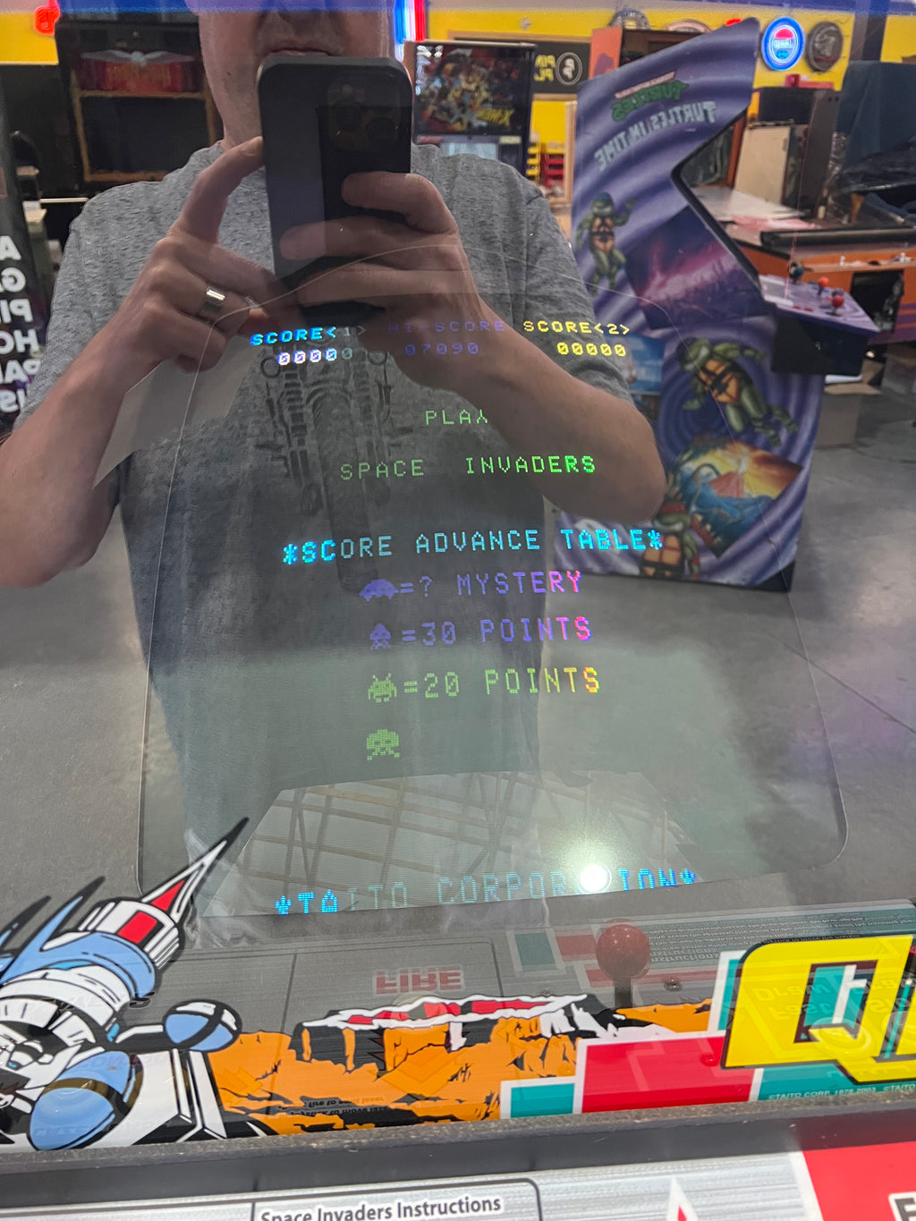 SPACE INVADERS / QIX COMBO Taito Reunion Arcade Game - Works 100% - Two All Time Greats in One Cabinet!