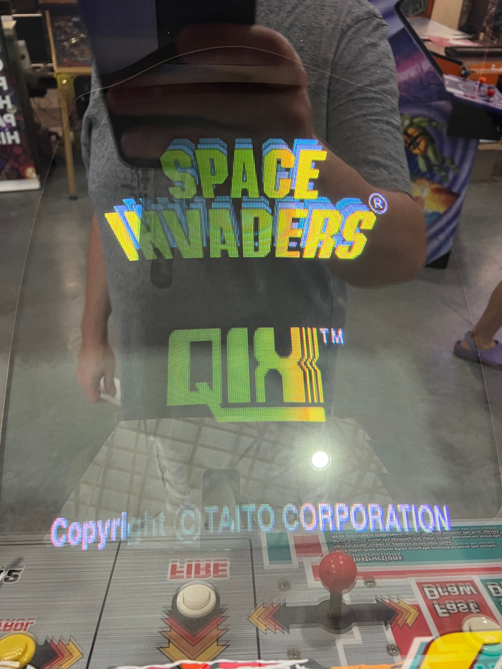 SPACE INVADERS / QIX COMBO Taito Reunion Arcade Game - Works 100% - Two All Time Greats in One Cabinet!
