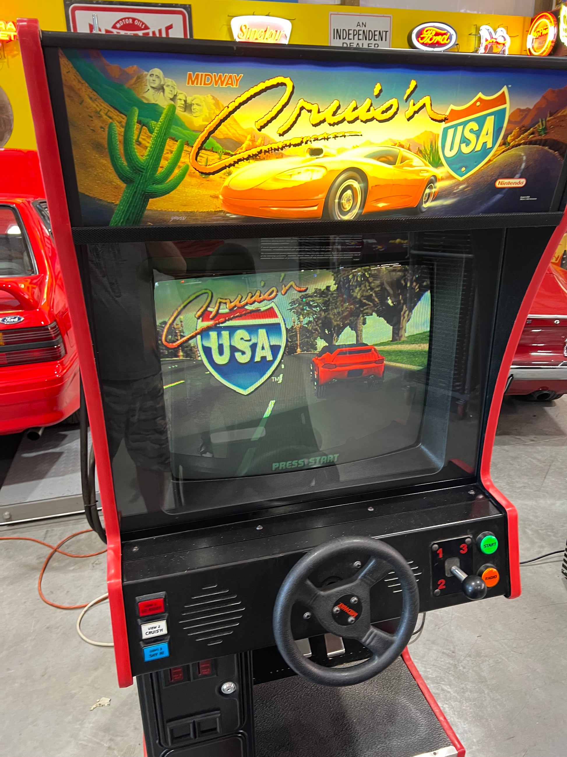 Crusin' USA Midway Nintendo Sit-Down Arcade Game - THE ORIGINAL - Works 100% - THE ONE YOU REMEMBER!