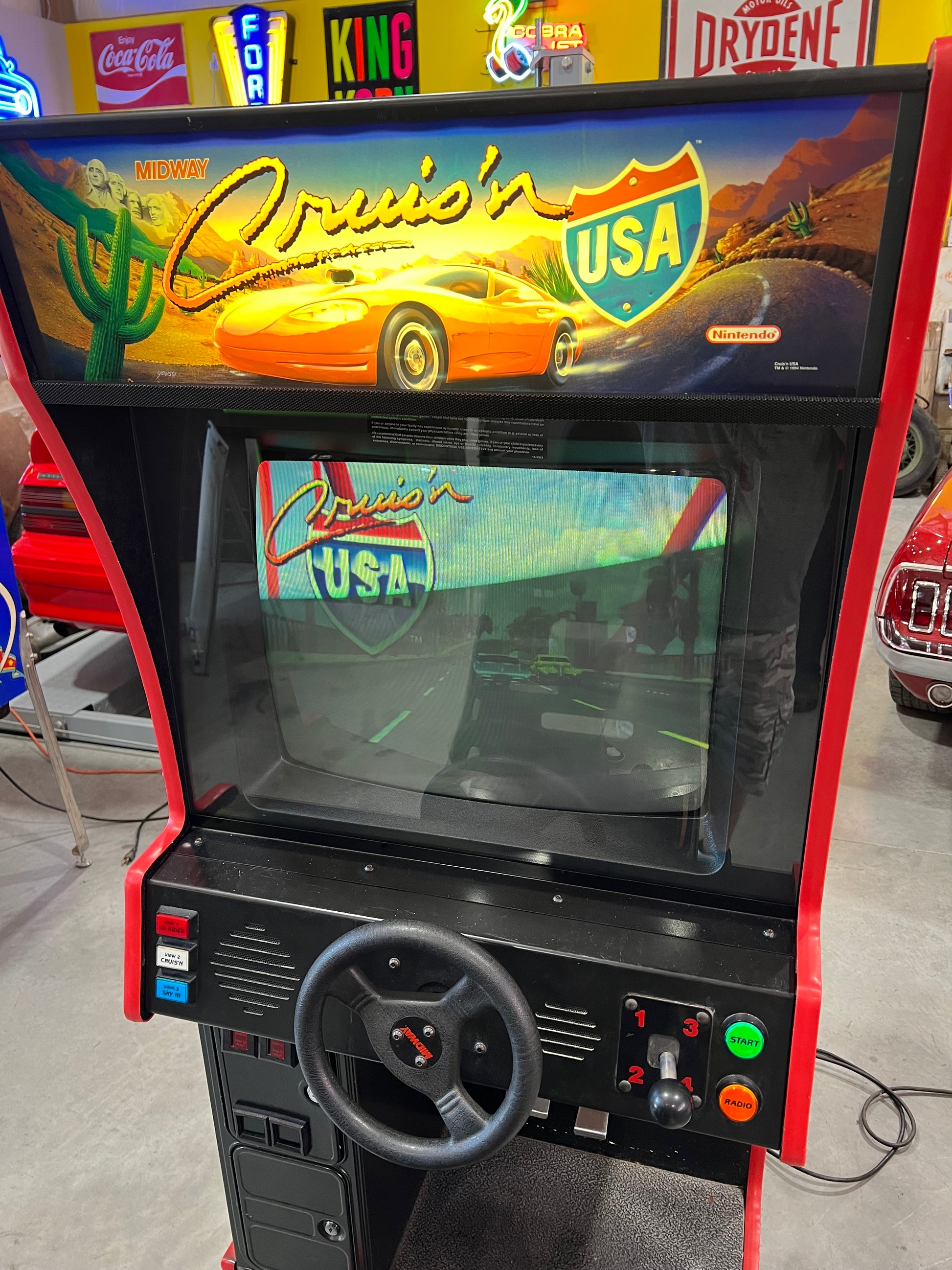 Crusin' USA Midway Nintendo Sit-Down Arcade Game - THE ORIGINAL - Works 100% - THE ONE YOU REMEMBER!