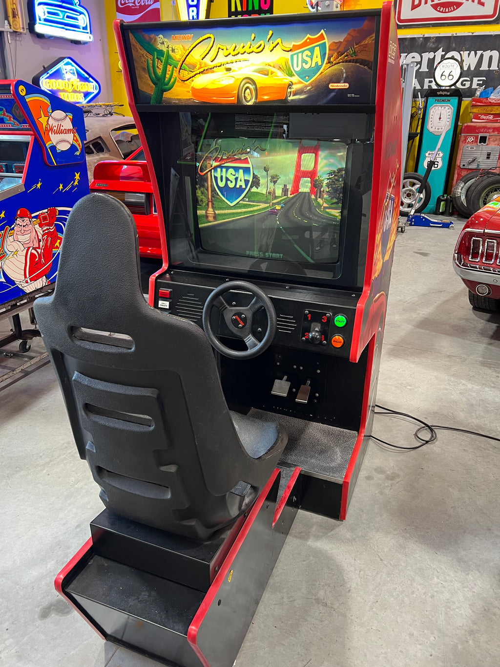 Crusin' USA Midway Nintendo Sit-Down Arcade Game - THE ORIGINAL - Works 100% - THE ONE YOU REMEMBER!