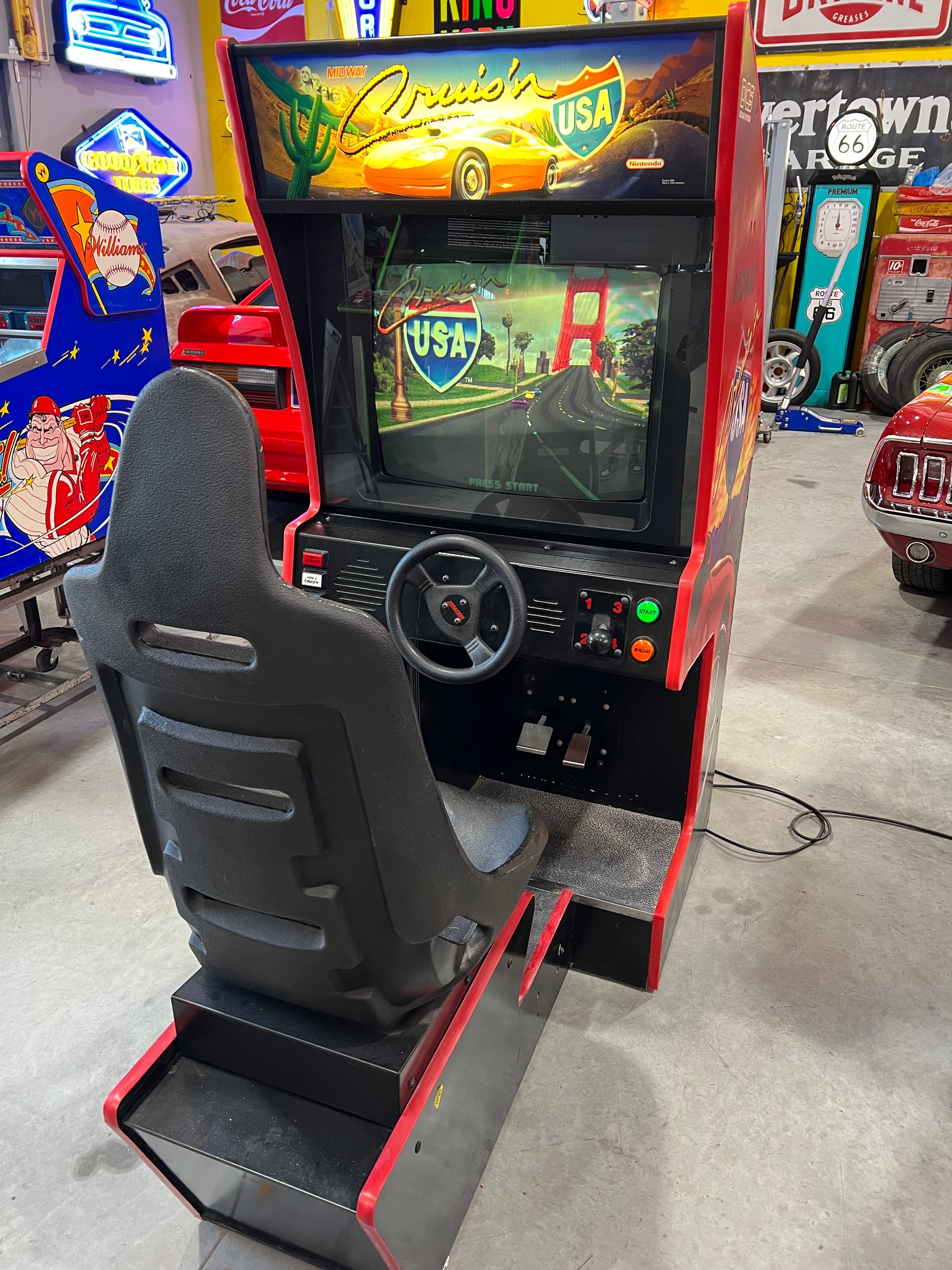 Crusin' USA Midway Nintendo Sit-Down Arcade Game - THE ORIGINAL - Works 100% - THE ONE YOU REMEMBER!