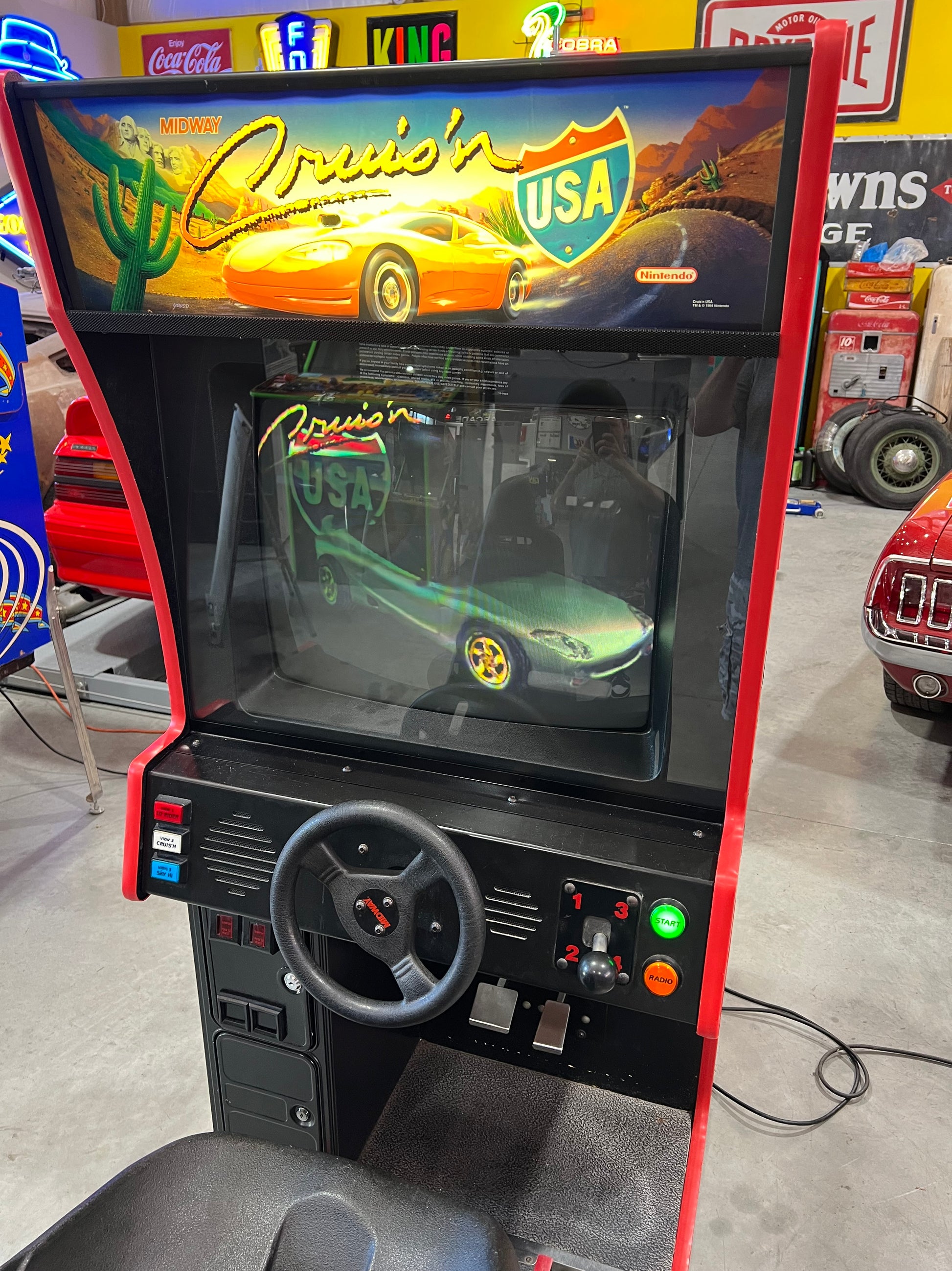 Crusin' USA Midway Nintendo Sit-Down Arcade Game - THE ORIGINAL - Works 100% - THE ONE YOU REMEMBER!