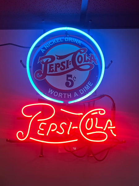 PEPSI COLA NEON SIGN - Ready for Your Garage, Game Room or Man Cave!! REAL NEON!