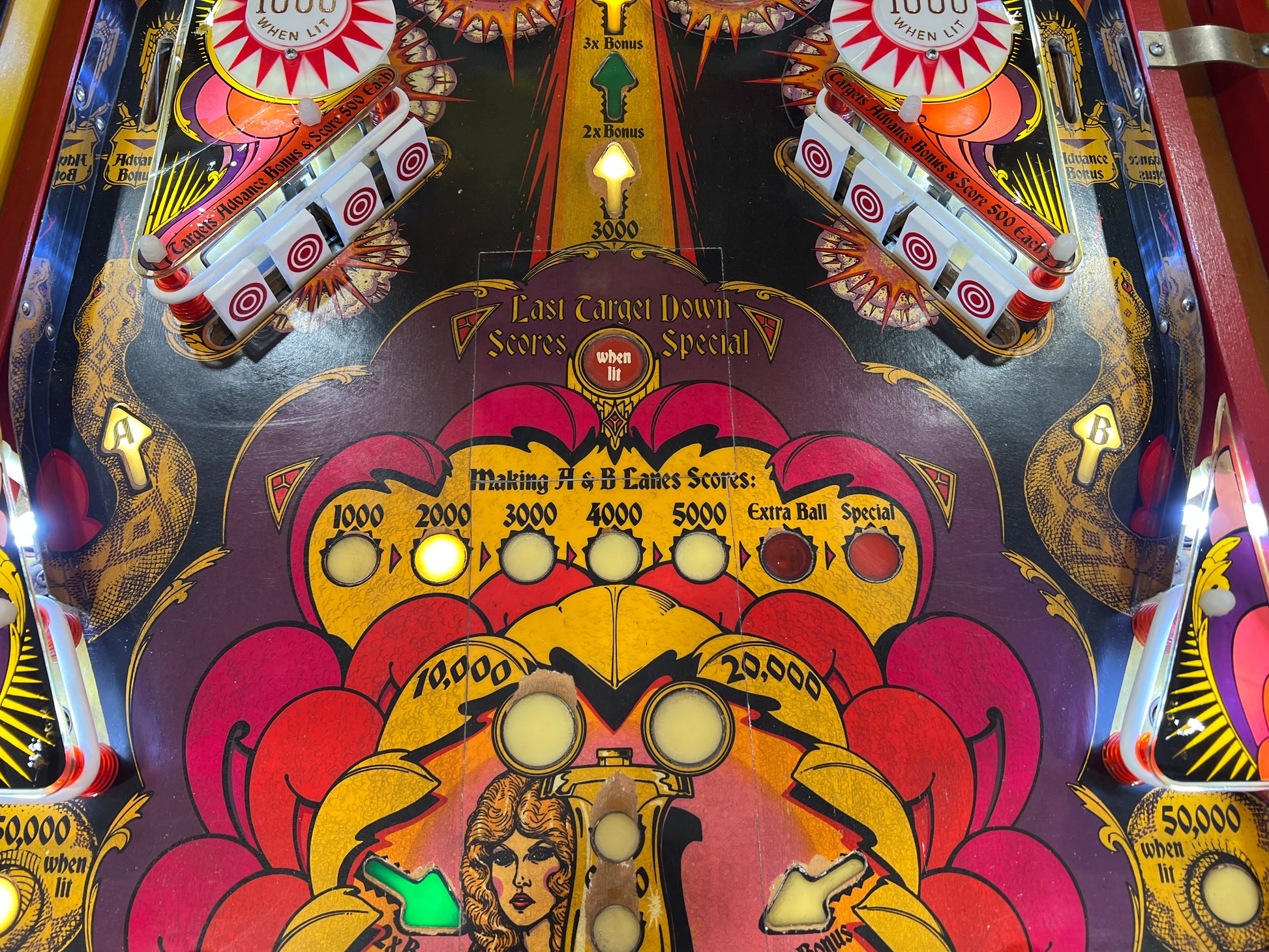 Mata Hari - 1978 Bally Pinball Machine - Shopped and Working 100%