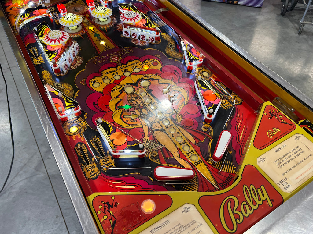 Mata Hari - 1978 Bally Pinball Machine - Shopped and Working 100%