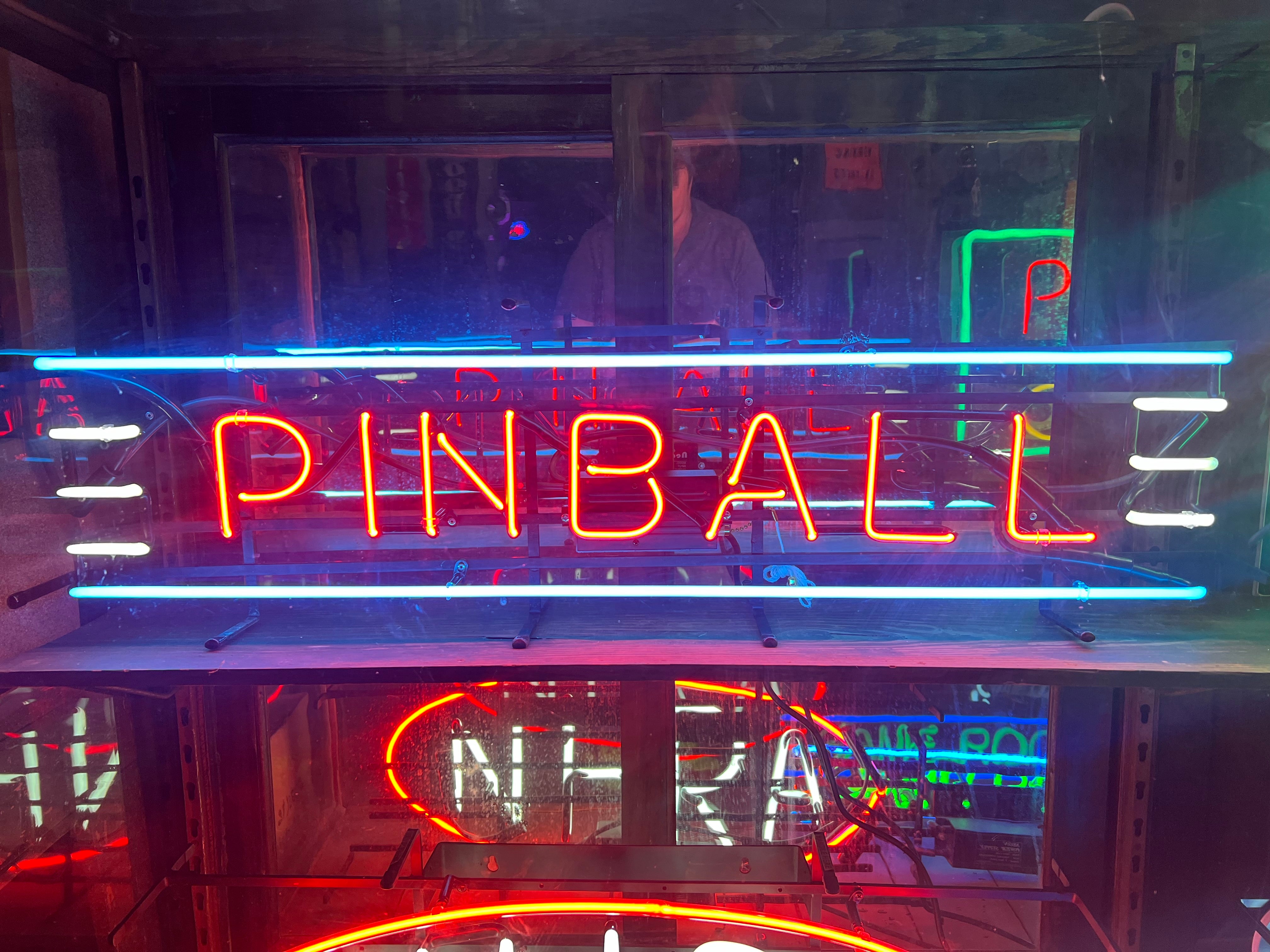 PINBALL NEON SIGN (Long Version) - Ready for Your Game Room or Man Cav ...