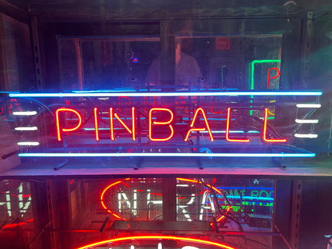 PINBALL NEON SIGN (Long Version) - Ready for Your Game Room or Man Cave!! REAL NEON!