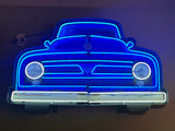 FORD V8 TRUCK GRILLE LARGE 4 1/2 FT NEON CAN SIGN - Ready for Your Garage, Game Room or Man Cave!! REAL NEON!