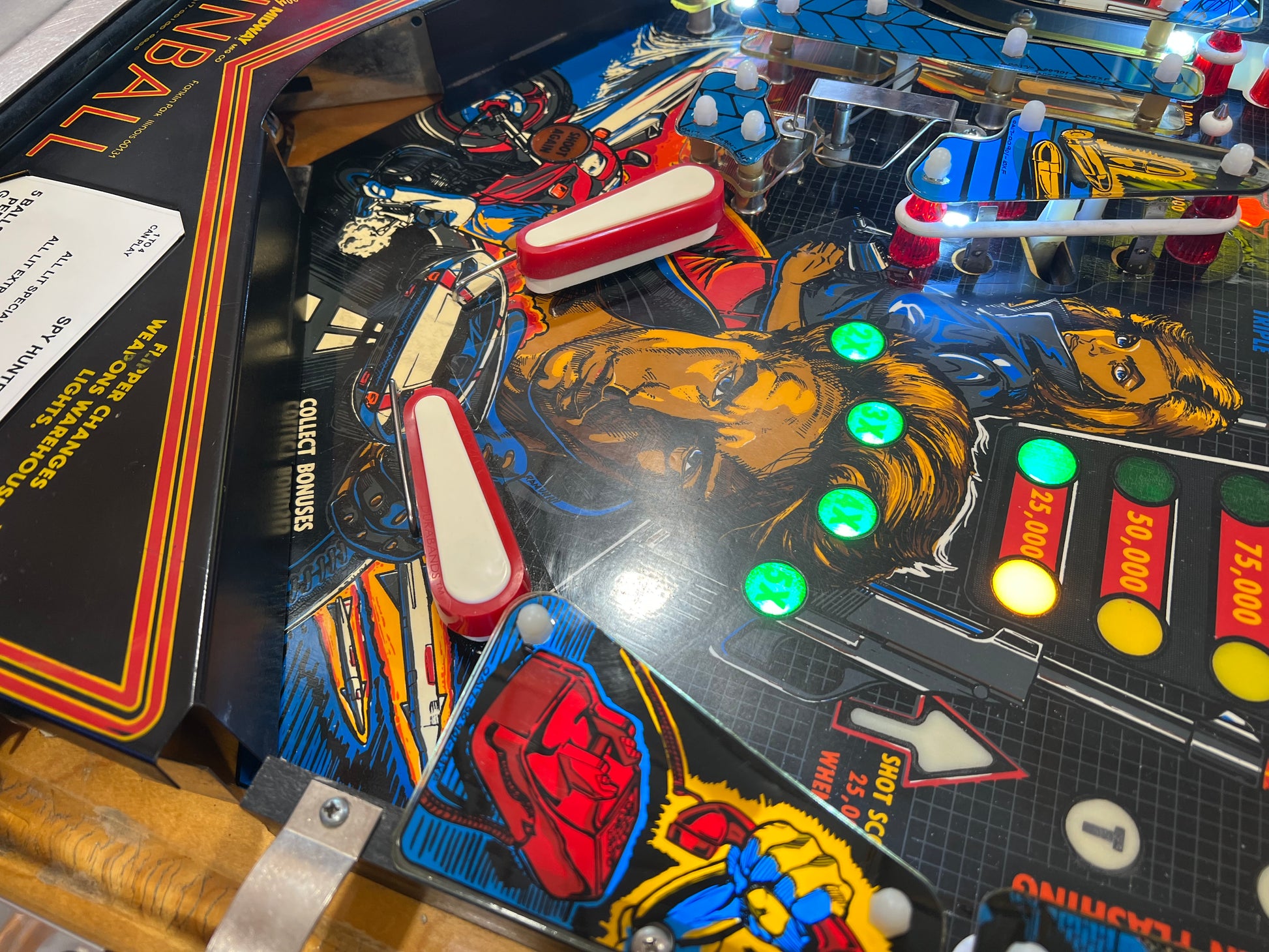 SPY HUNTER - 1986 Bally Pinball Machine - WORKS 100% - VERY VERY Nice Example of This Title!