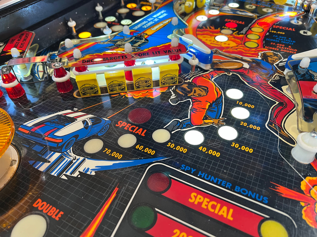 SPY HUNTER - 1986 Bally Pinball Machine - WORKS 100% - VERY VERY Nice Example of This Title!