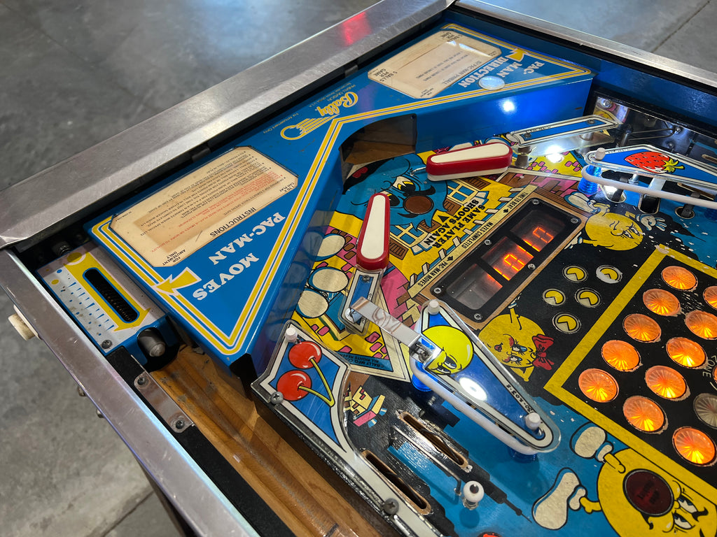 MR and MS PACMAN PINBALL - 1982 Bally Pinball Machine - Shopped and Working 100%