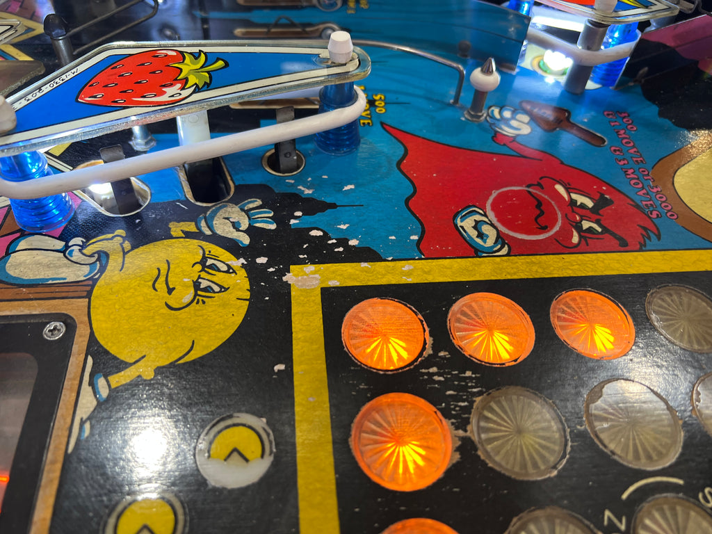 MR and MS PACMAN PINBALL - 1982 Bally Pinball Machine - Shopped and Working 100%