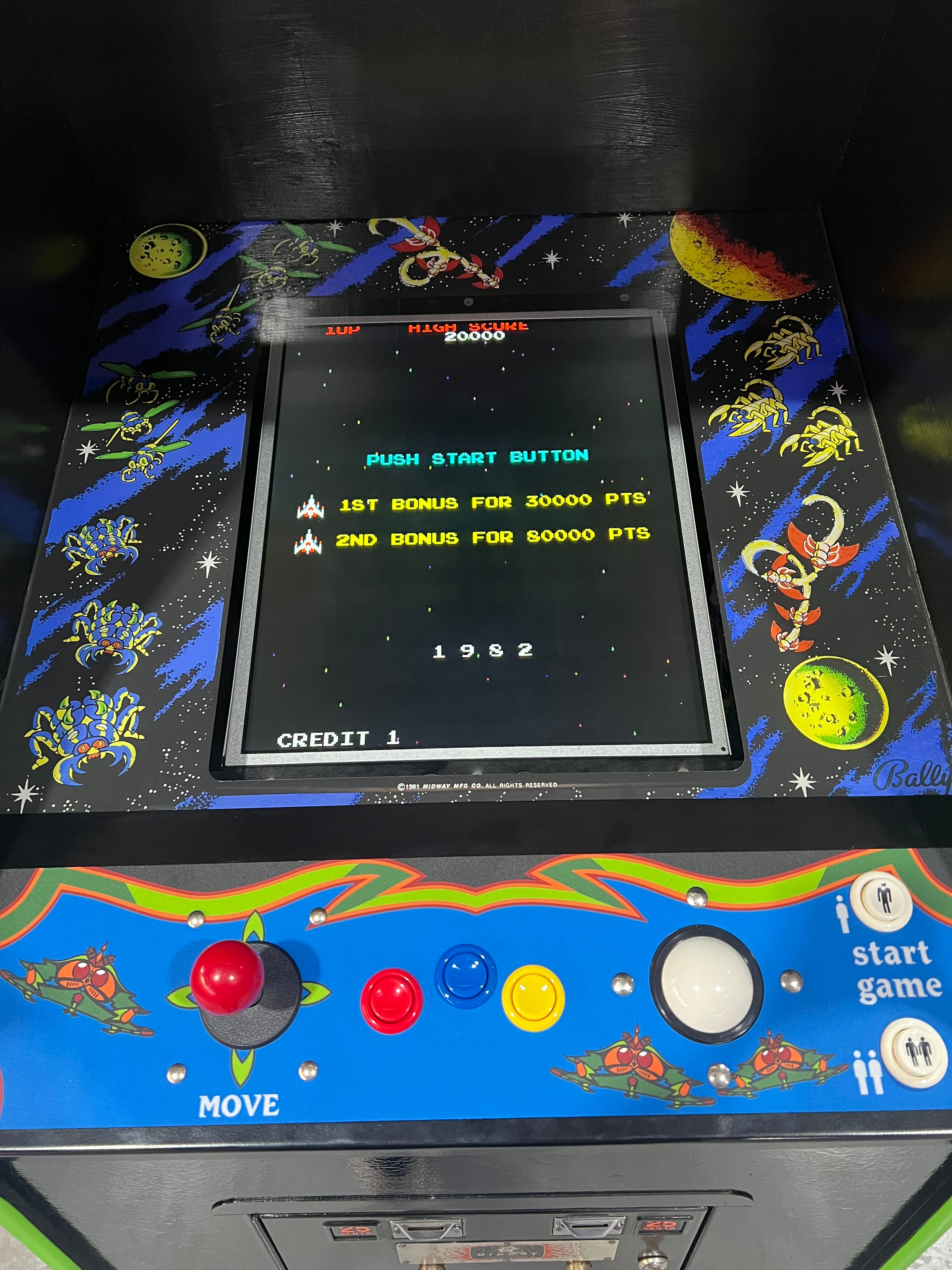 Galaga Upright Multicade Multigame - Sixty 60 Classic Games in One