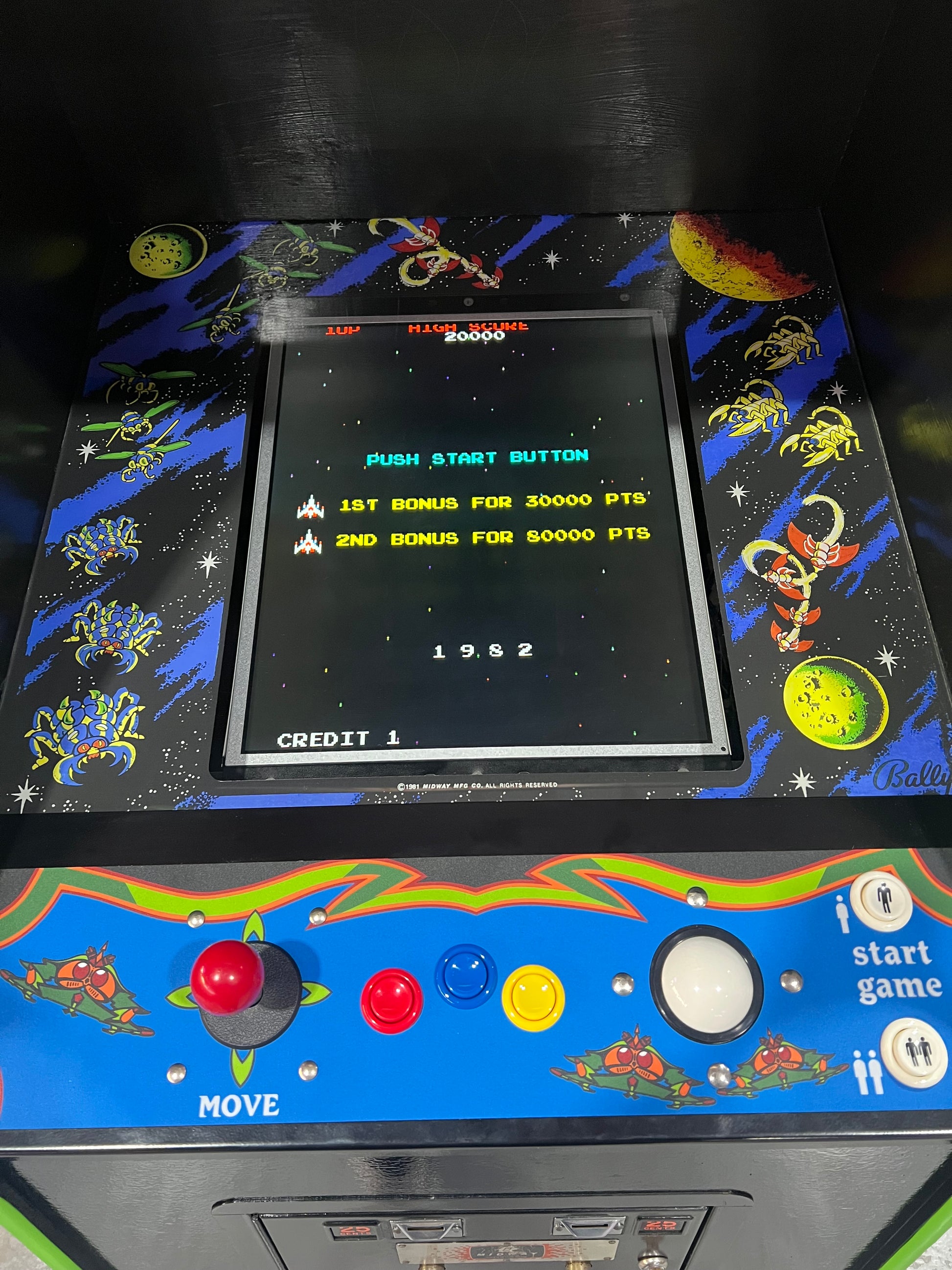Galaga Upright Multicade Multigame - Sixty 60 Classic Games in One Cabinet - 1 Year Warranty!