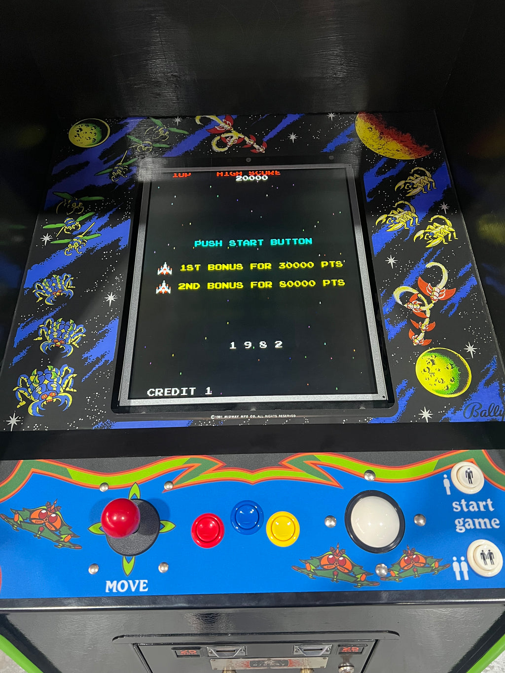 Galaga Upright Multicade Multigame - Sixty 60 Classic Games in One Cabinet - 1 Year Warranty!