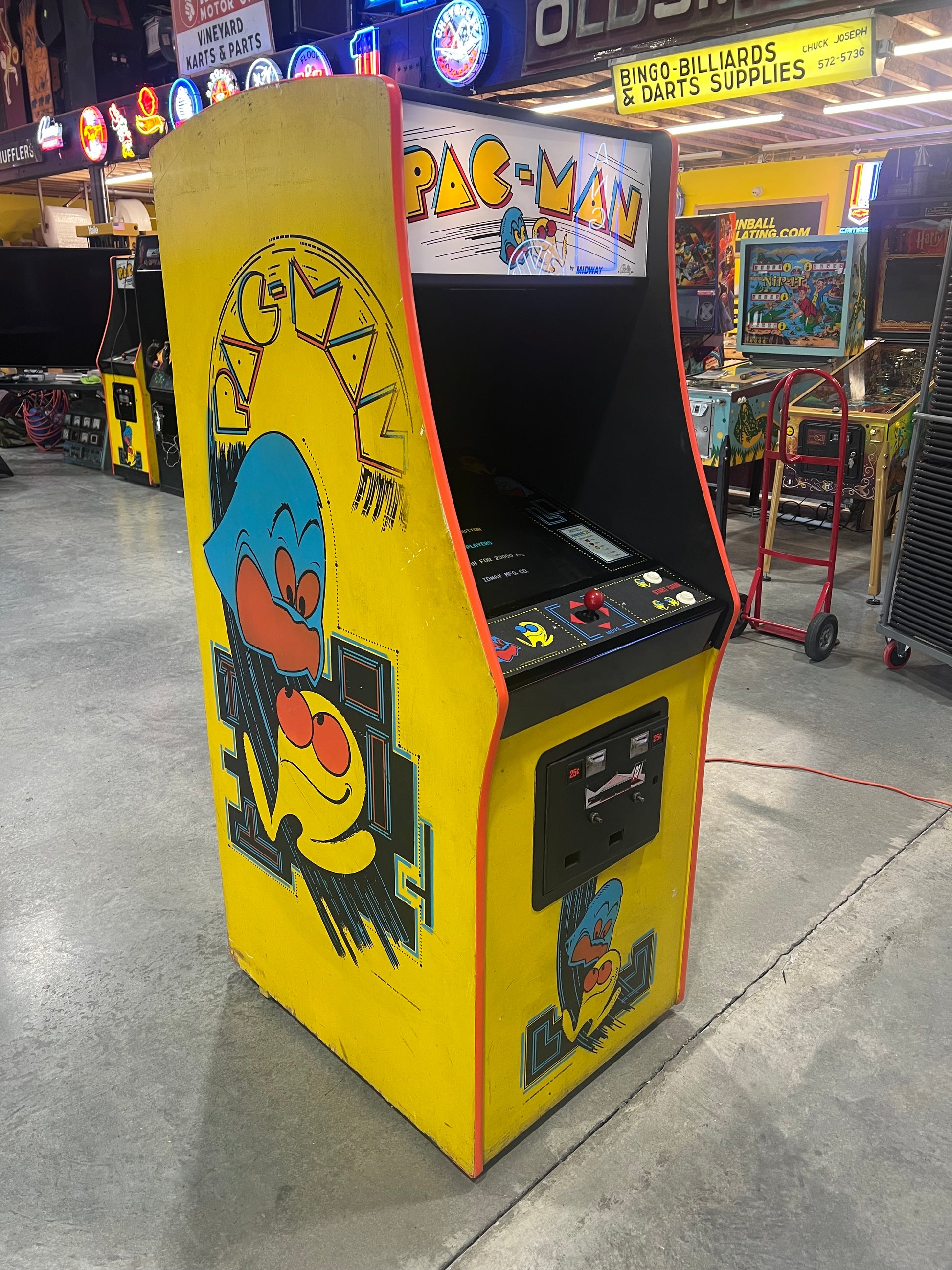Pac-Man Arcade Game - Original Game - Works 100% Used PACMAN