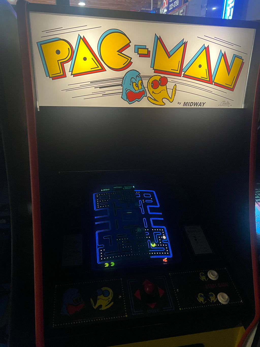 Pac-Man Arcade Game - Original Game - Works 100% Used PACMAN