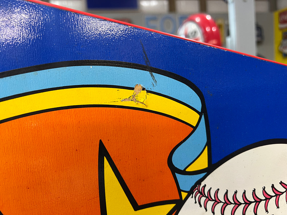 Slugfest 1991 Pitch and Bat Williams Pinball Machine - WORKS 100% - Nice Game DISPENSES BASEBALL CARDS!!! Card Shop Ready!