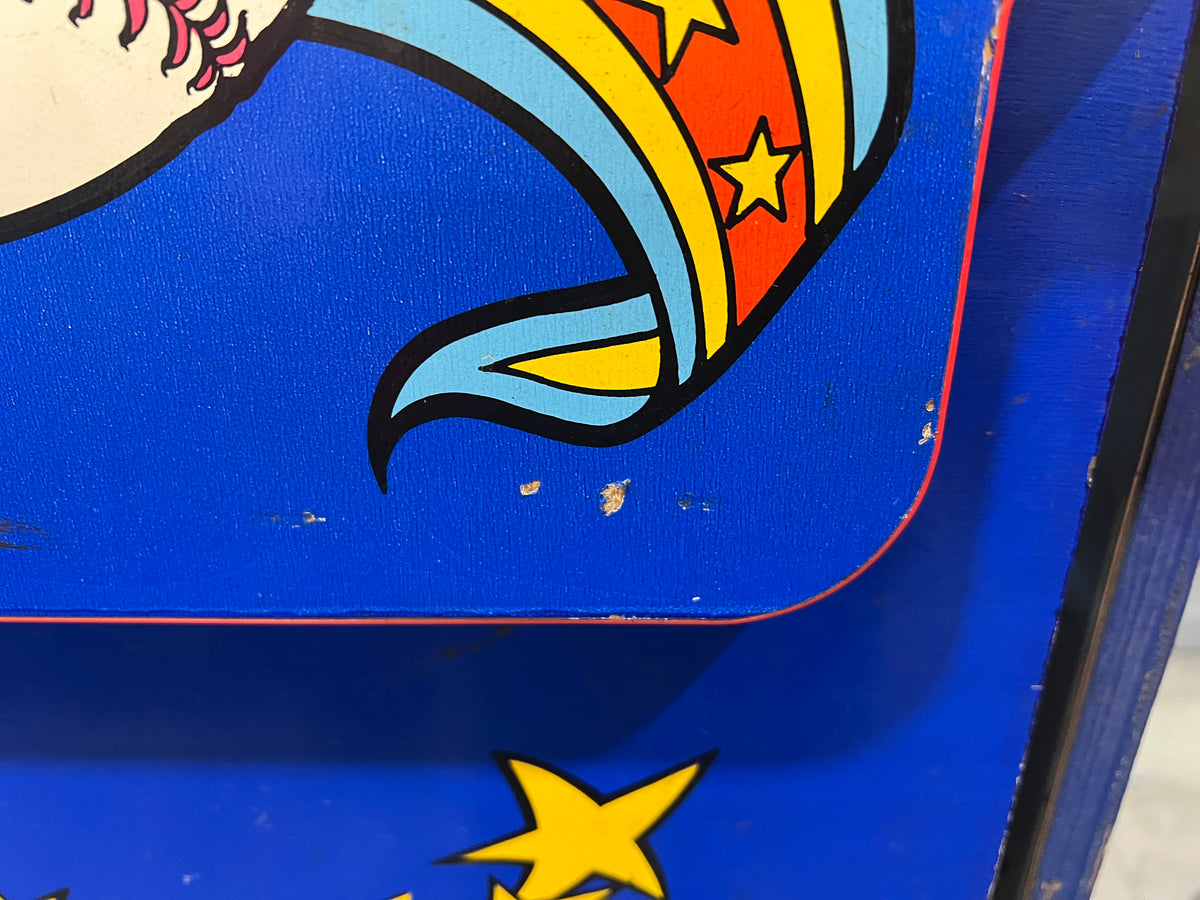 Slugfest 1991 Pitch and Bat Williams Pinball Machine - WORKS 100% - Nice Game DISPENSES BASEBALL CARDS!!! Card Shop Ready!