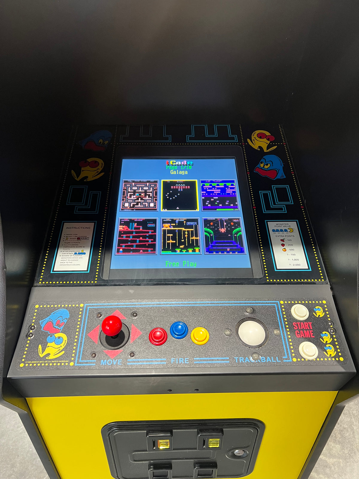 Pac Multicade Mutigame Arcade Game 60 Games in 1 Cabinet -  Works 100% - 1 Year Warranty