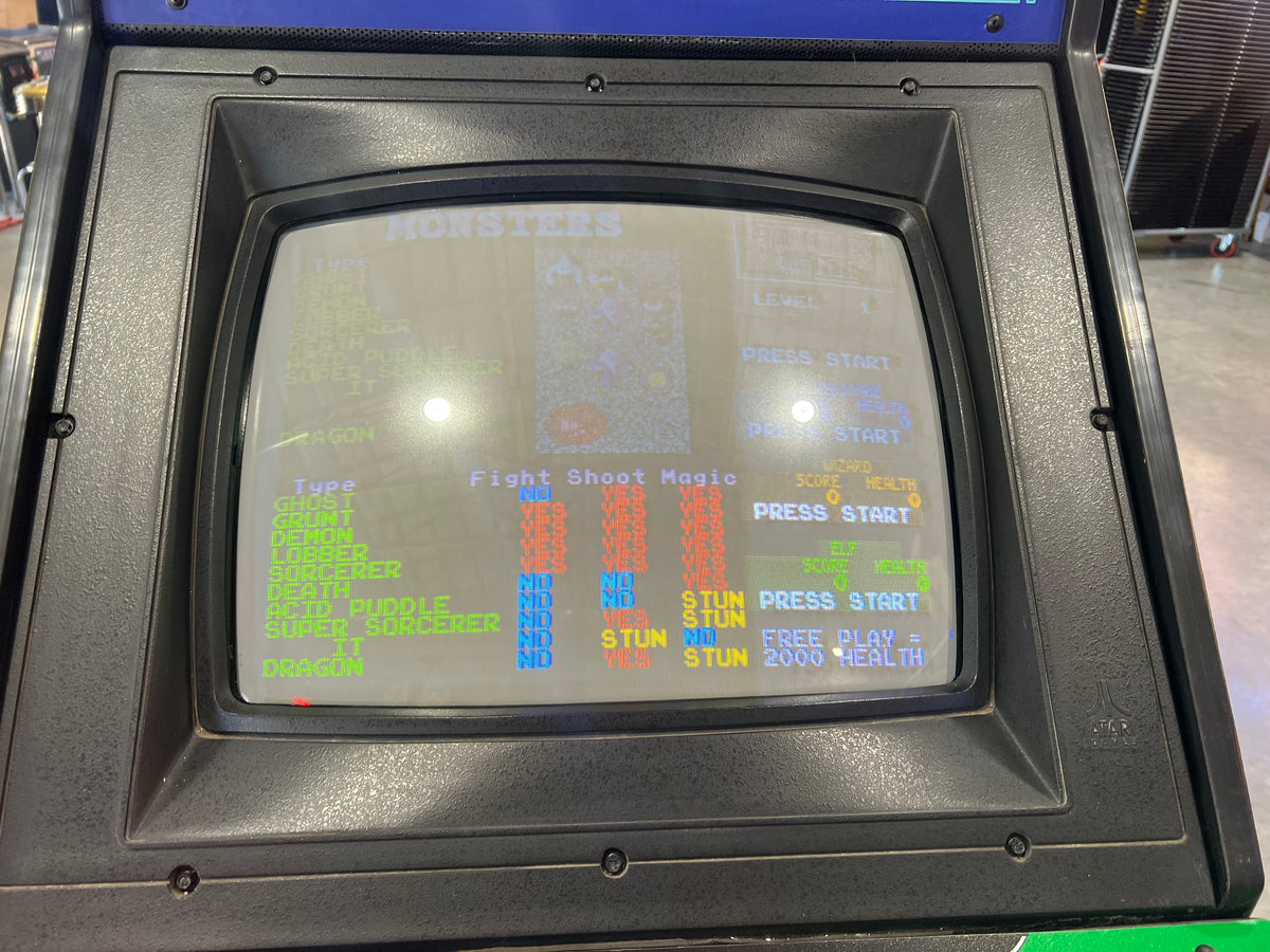 GAUNTLET - Atari 4 Player Arcade Game - Works 100% - The ORIGINAL Classic