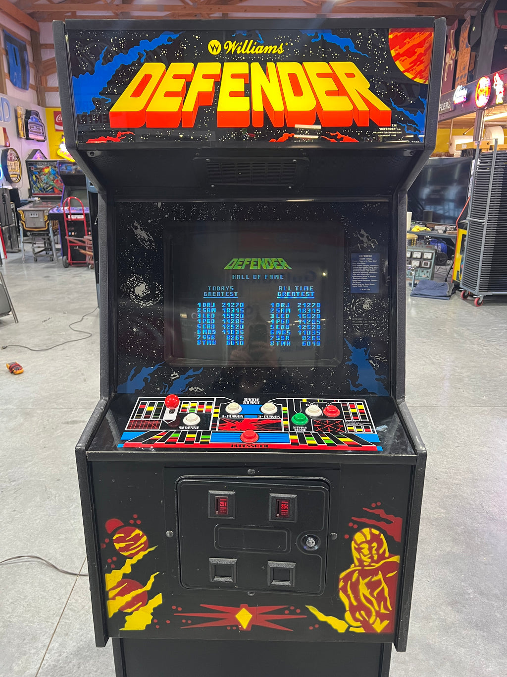 DEFENDER - Williams Arcade Game - Works 100% - The ORIGINAL Classic You Know And LOVE!!!
