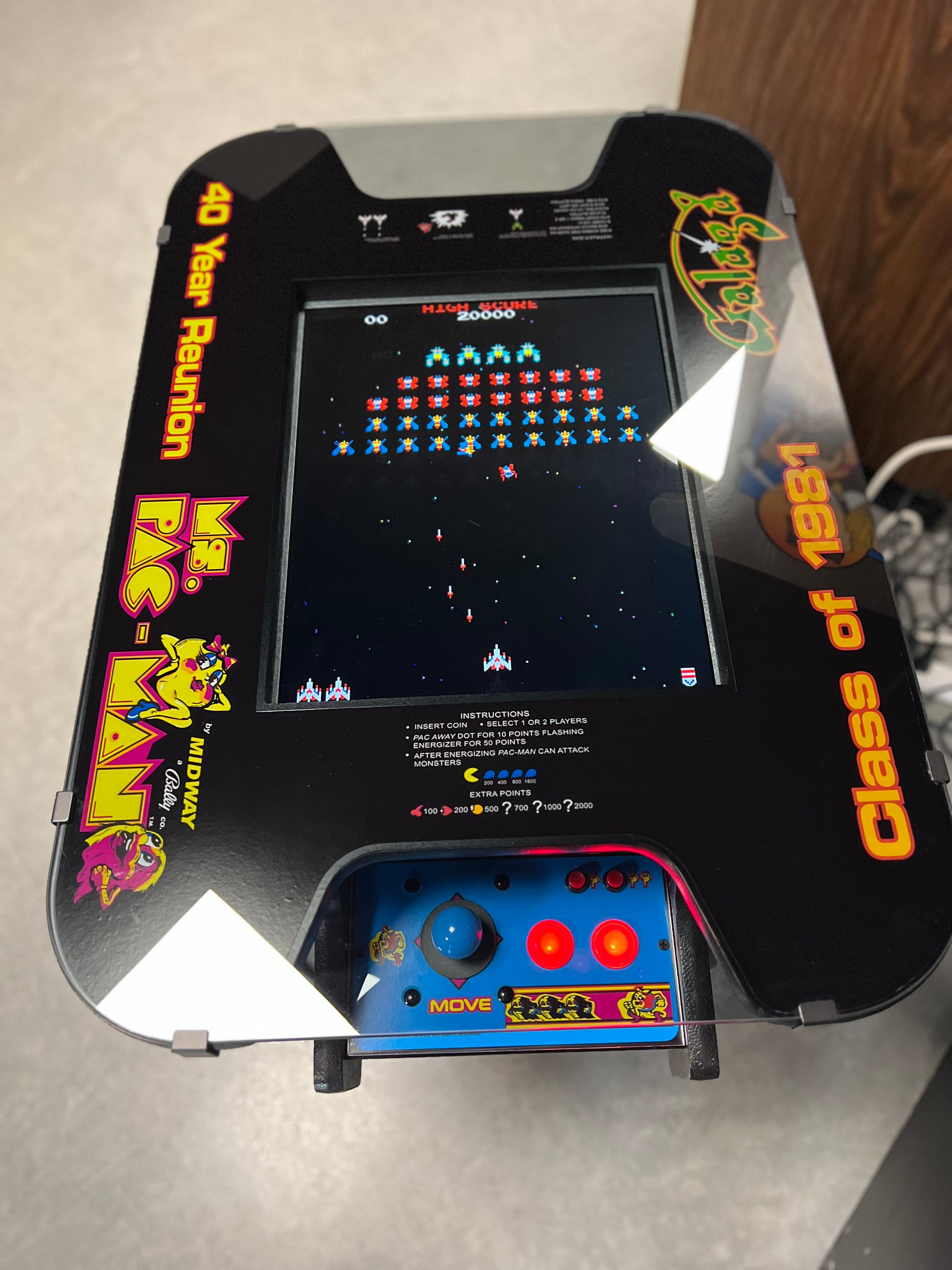 Ms Pac-Man Galaga Reunion Multicade Multigame - Sixty 60 Classic Games in One Cabinet - 1 Year Warranty!