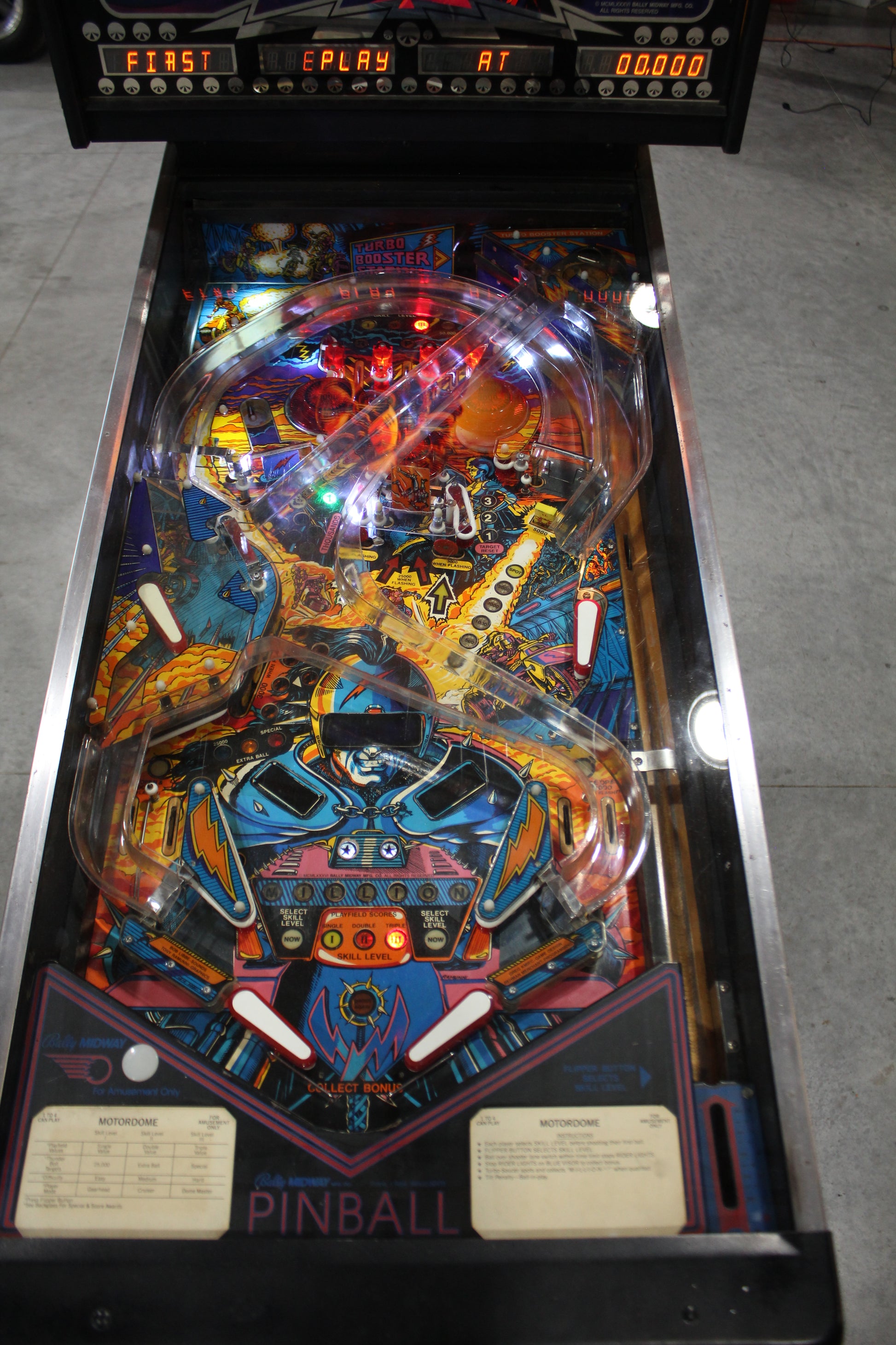 MOTORDOME - 1986 Bally Pinball Machine - WORKS 100% - Very Nice Example
